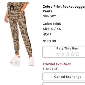Sundry zebra print sweatshirt and jogger set